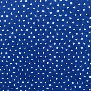Vintage blue & white star printed quilting cotton fabric 71” x 44.5”